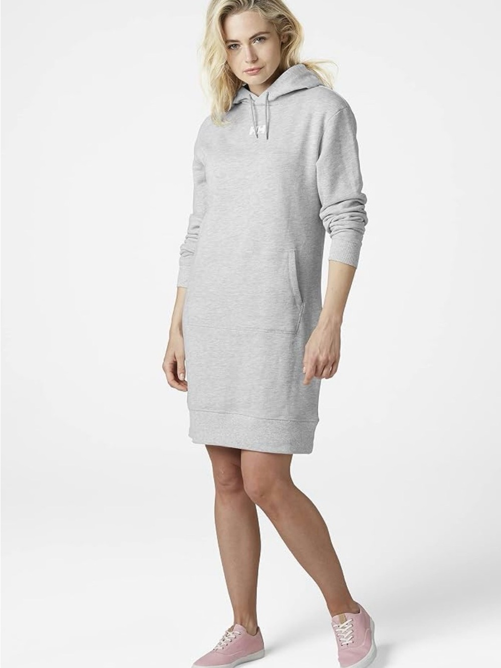 Helly Hansen Light Gray Pullover Hoodie Dress